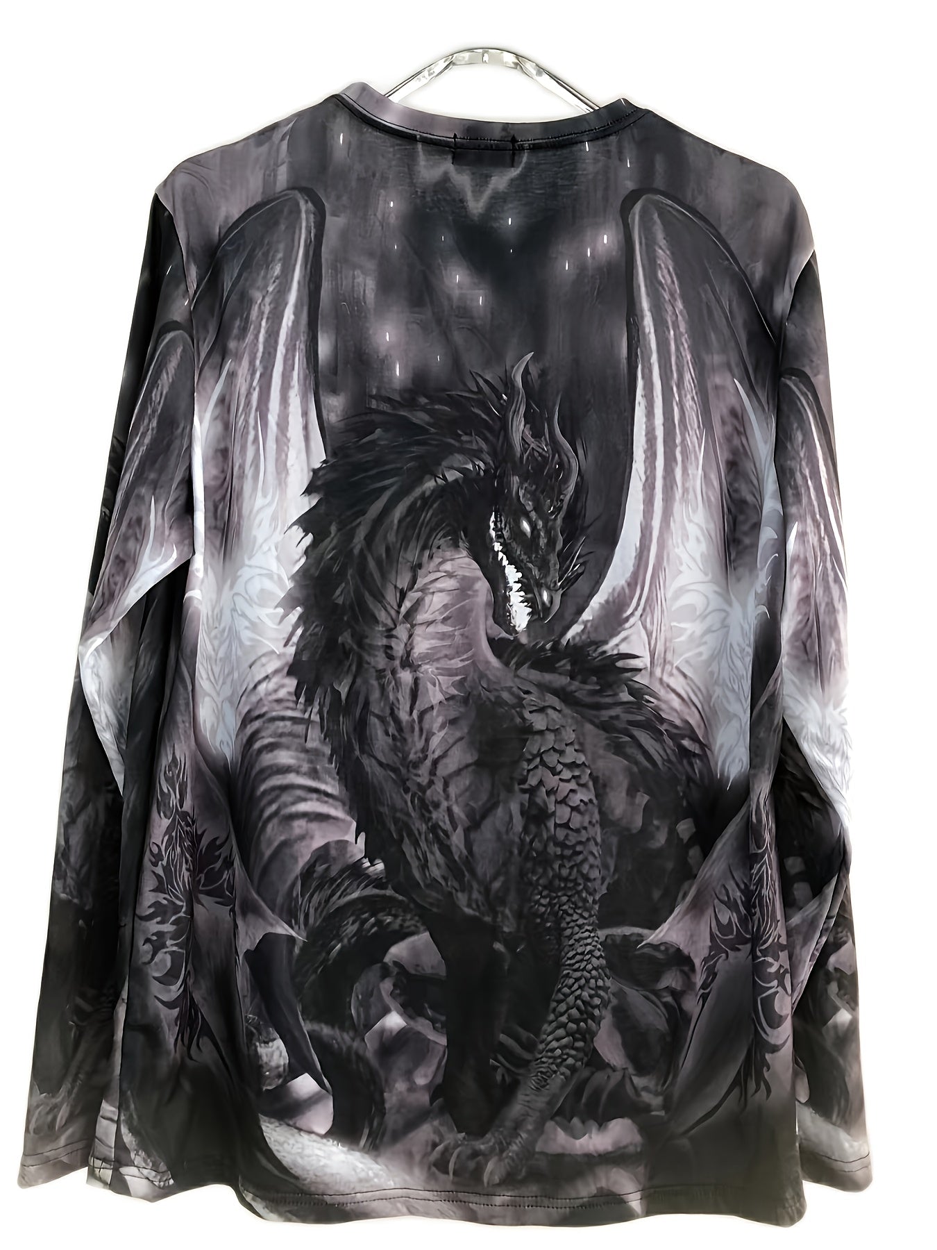 Dragon 3D Print Men's Long Sleeve T-shirt for Autumn