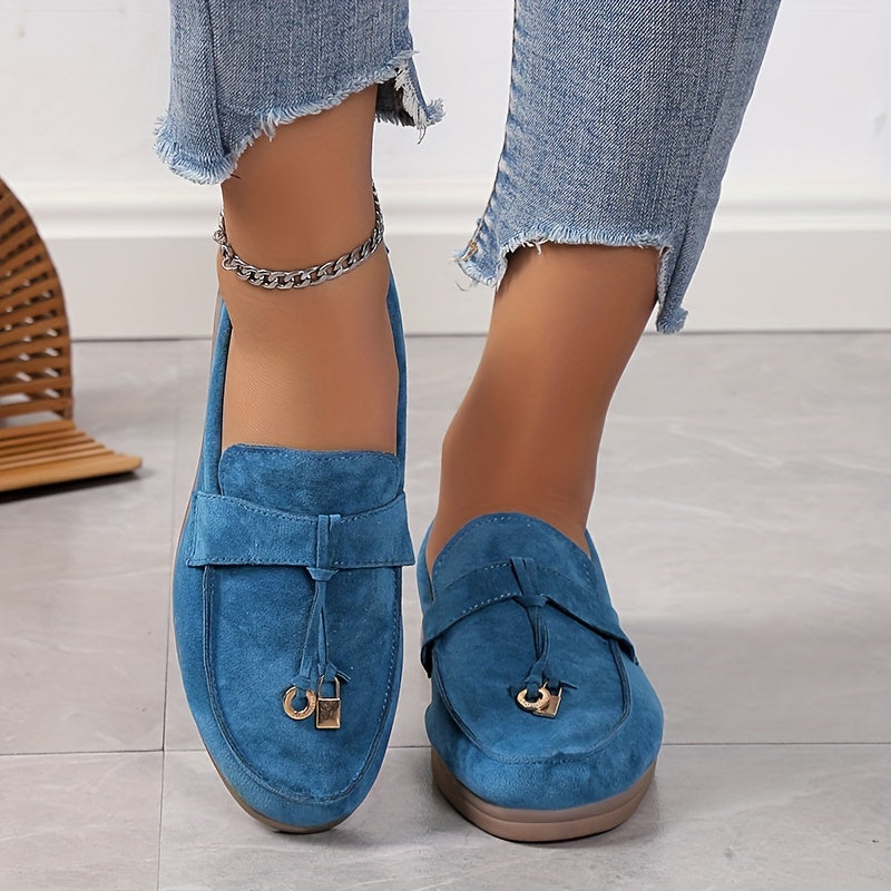 Women's Flat Loafers Slip On Shoes Pendant Decoration