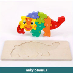 Wooden 3D Puzzle for Kids - Cognitive Early Education Toy