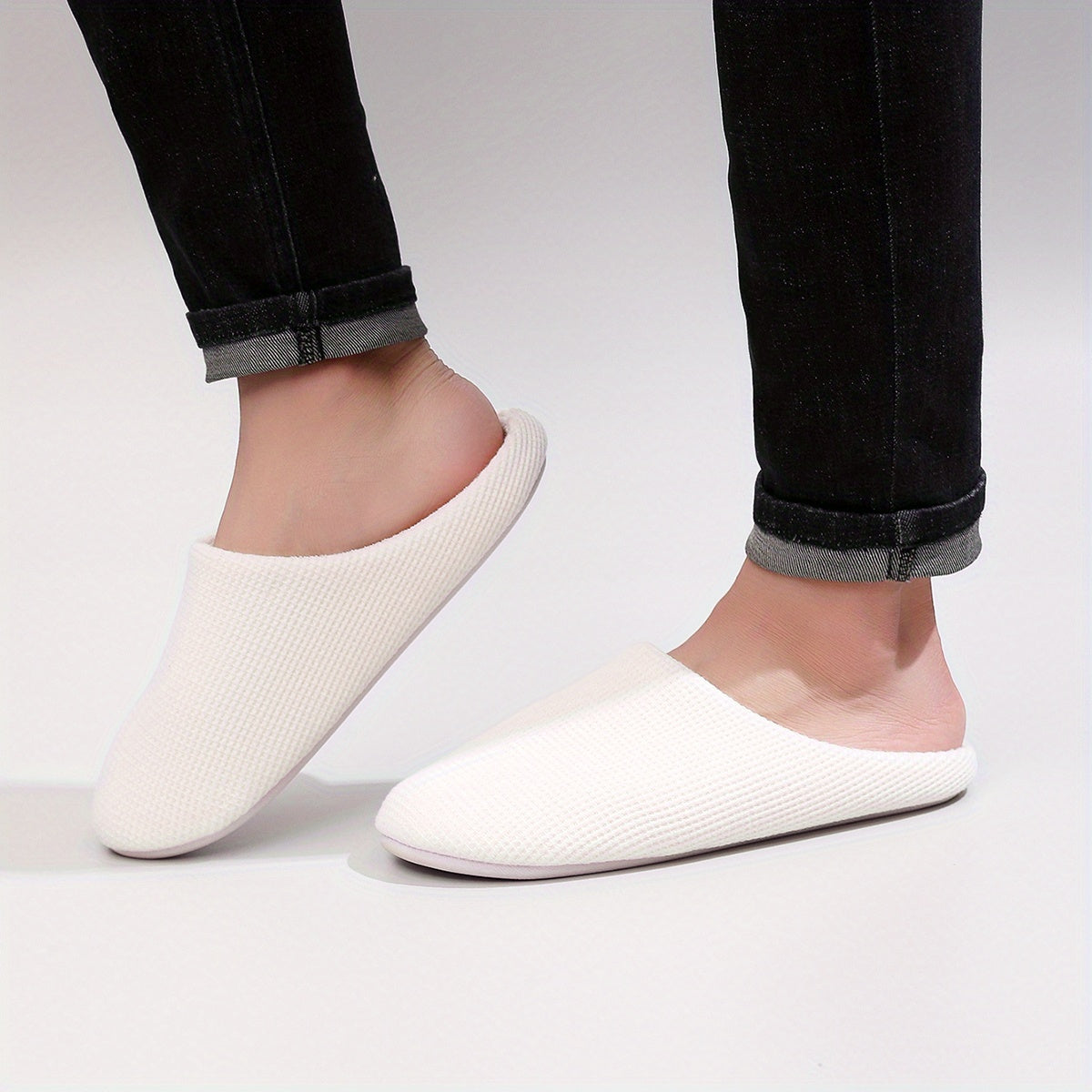Men's Memory Foam House Slippers with Soft Sole
