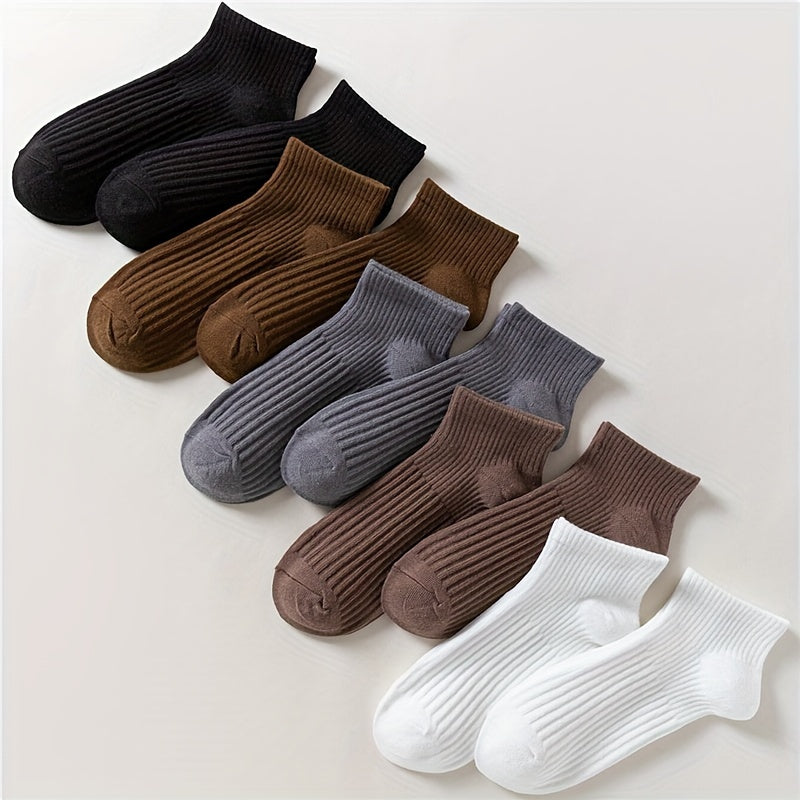 10 Pairs Solid Socks Soft & Comfy Women's Stockings