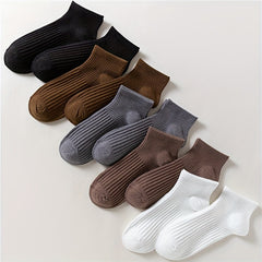 10 Pairs Solid Socks Soft & Comfy Women's Stockings