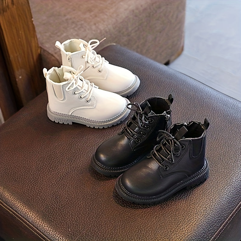 Girls Lace Up Ankle Boots Non Slip Comfortable Zipper Indoor Outdoor Travel