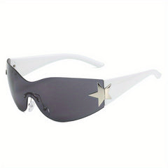 Pentagram Pattern Rimless Sunglasses for Men