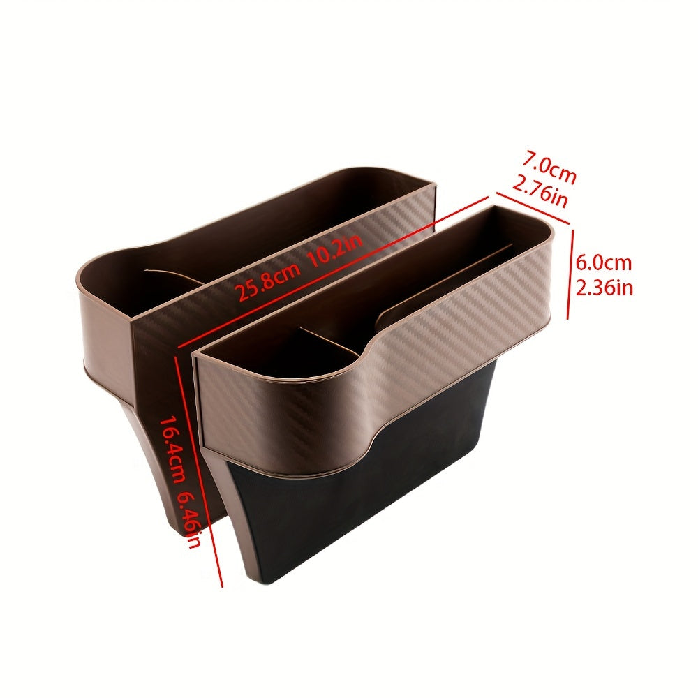 2pcs Car Seat Organizer Seat Storage Box Phone Holder Seat Gaps Storage Box