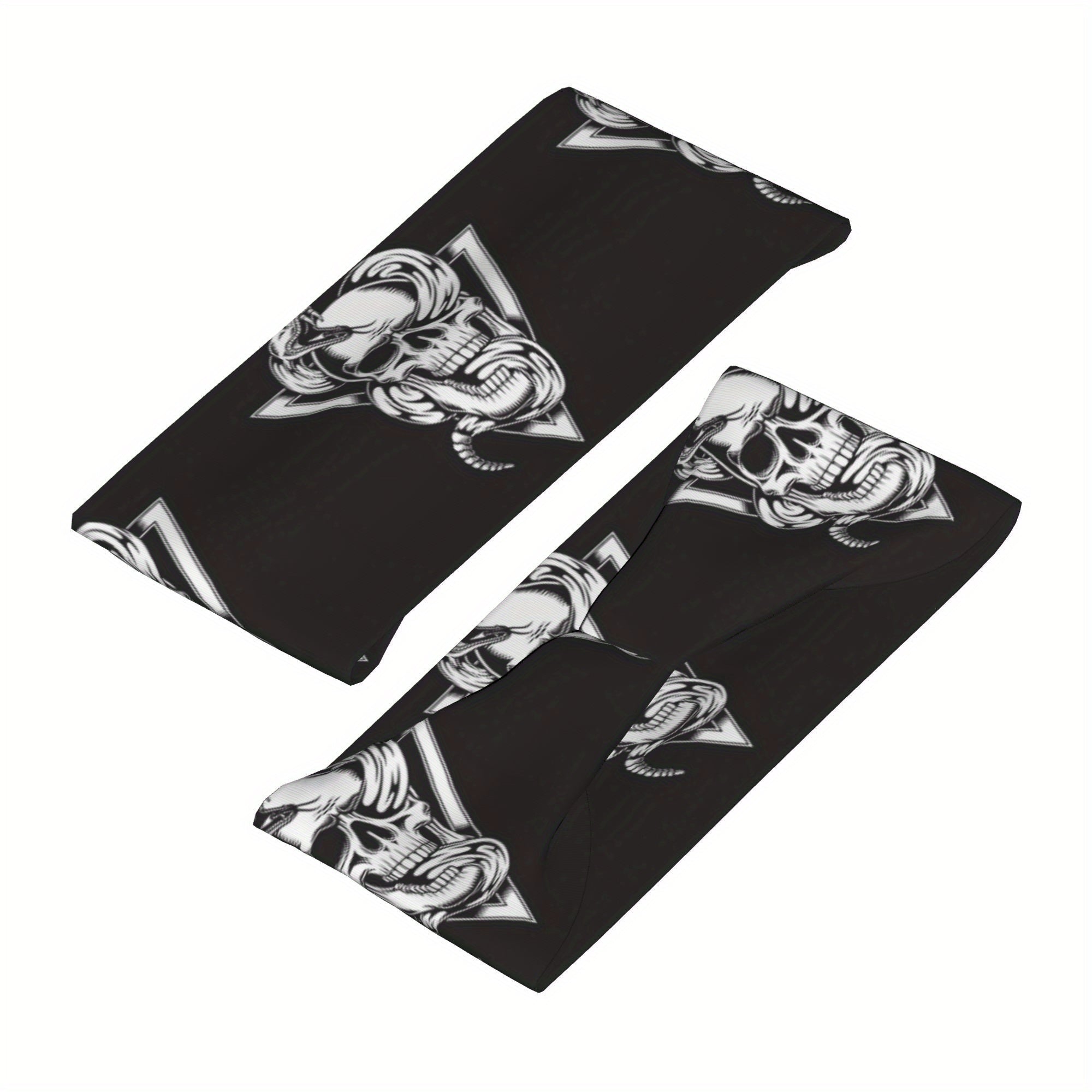 Skull & Snake Sports Headband Sweat Wicking Stretchy Unisex Polyester