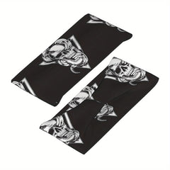 Skull & Snake Sports Headband Sweat Wicking Stretchy Unisex Polyester