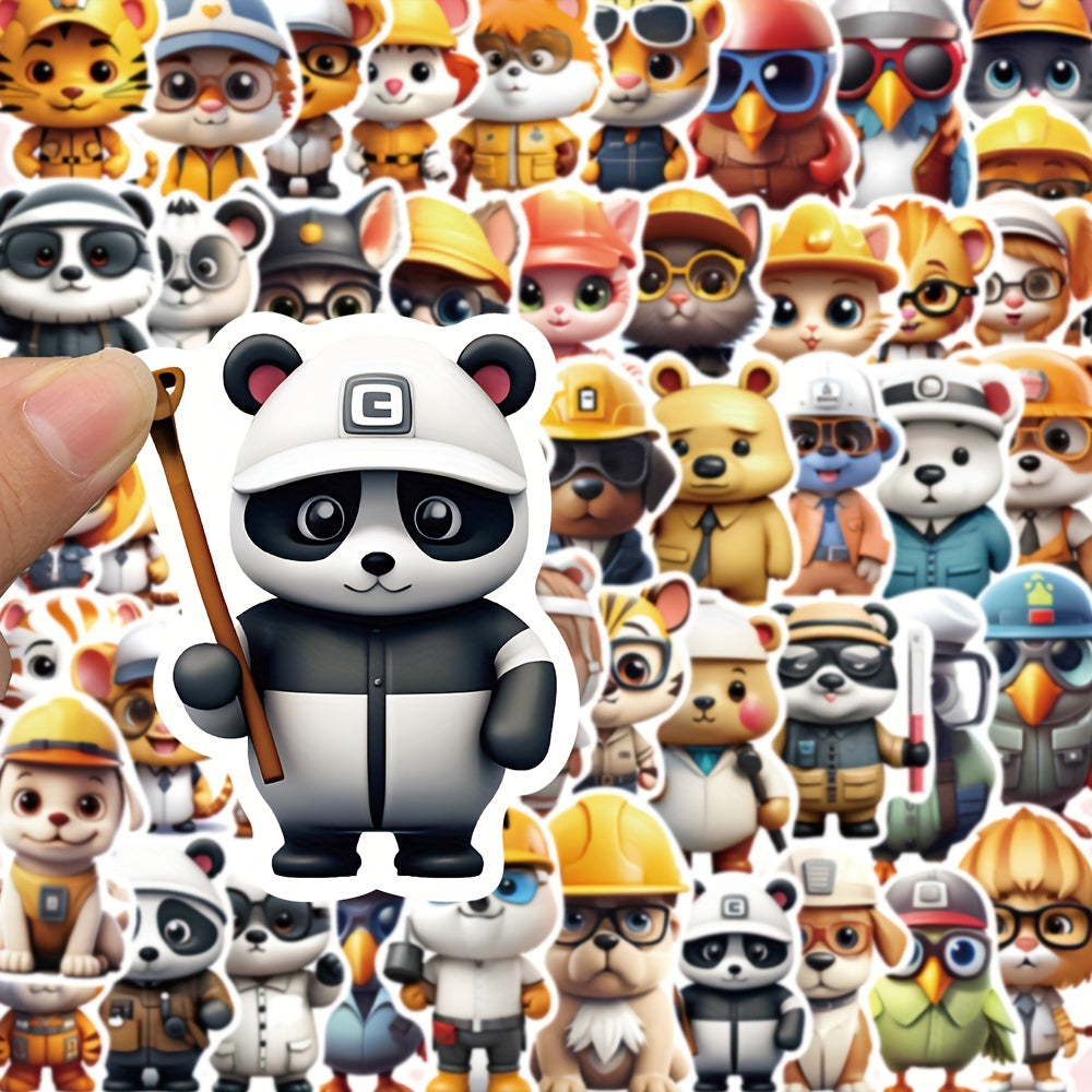 50pcs Animal Graffiti Stickers for Journal Notebook Luggage - Holiday Decoration