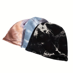 Tie Dye Hip Hop Slouchy Beanie Soft Chemo Hat