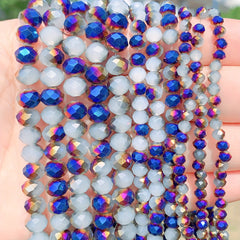 Plated Crystal Beads 4-8mm for DIY Bracelet Jewelry Making