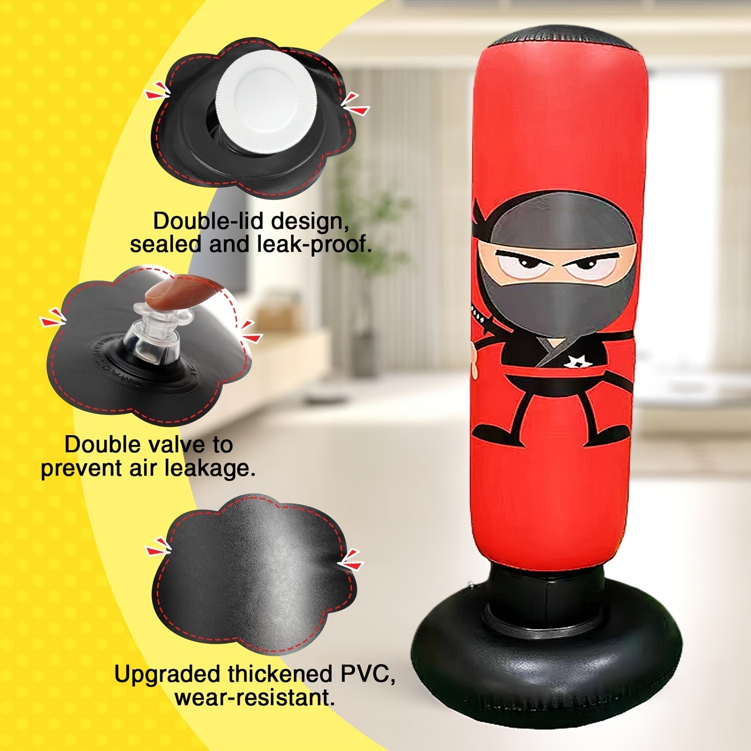 Inflatable Punching Bag for Karate Kickboxing Training