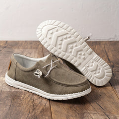 Men's Moc Toe Lace-up Sneakers Comfortable