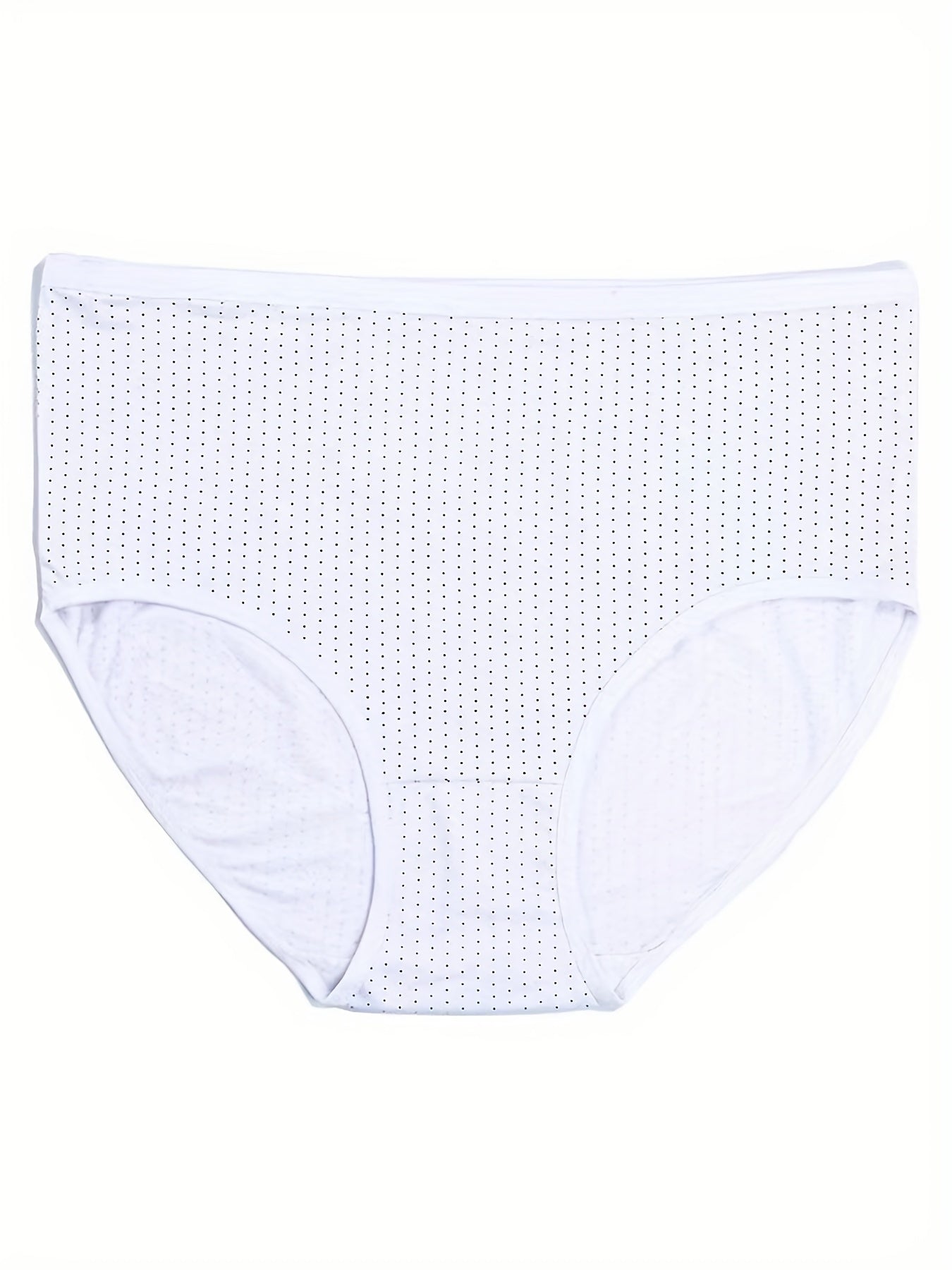 4 Pack Plus Size Pin Dot Print High Stretch Soft Comfort Underwear Set