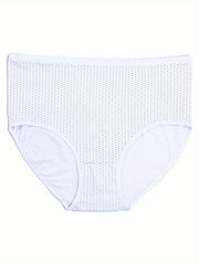 4 Pack Plus Size Pin Dot Print High Stretch Soft Comfort Underwear Set