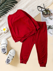 KING Print Boy's 2pcs Sweatshirt & Sweatpants Set