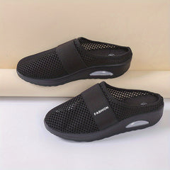 Women's Mesh Breathable Half Slippers Soft Air Cushion Shoes