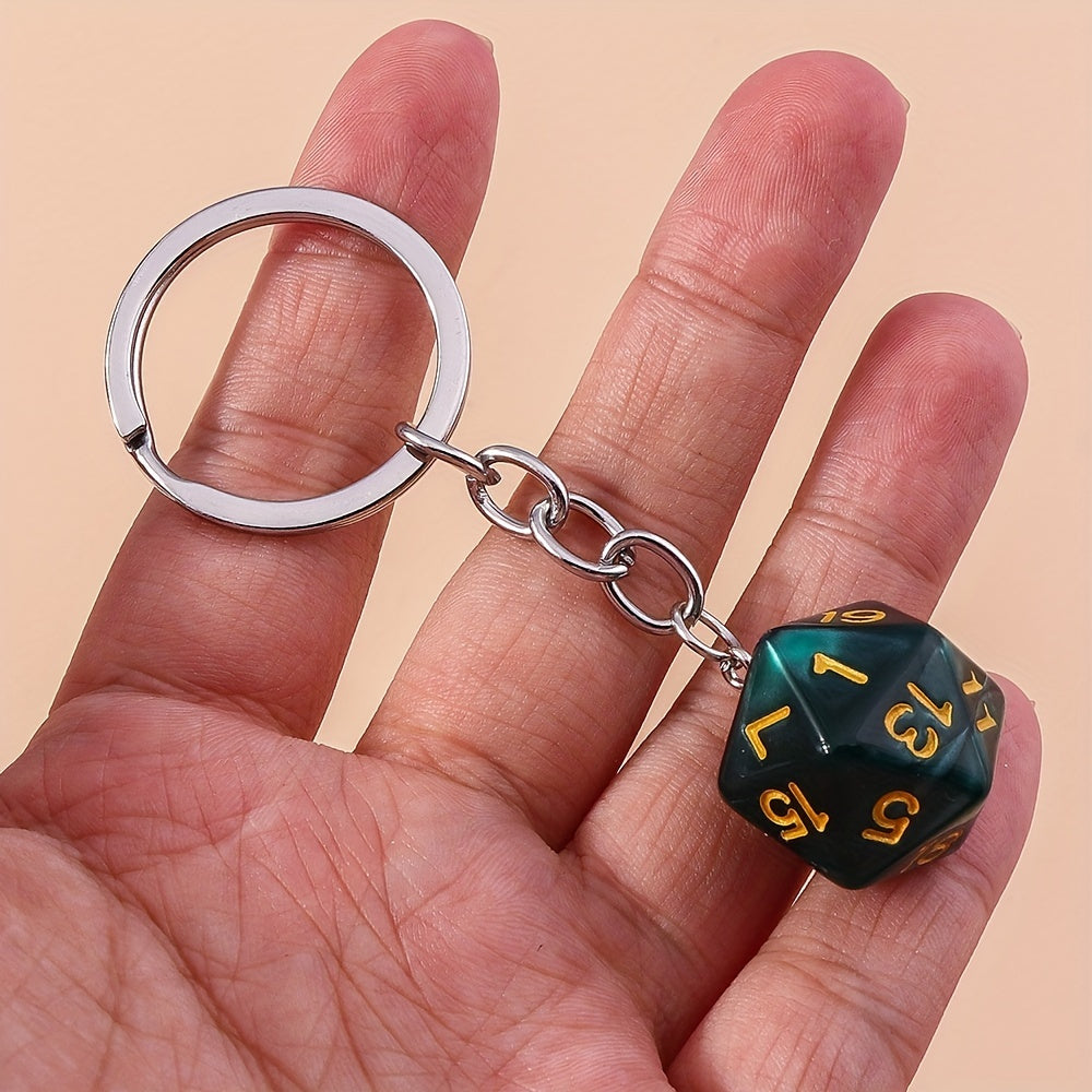 2pcs Dice Charm Keychain Purse Backpack Bag Pendant Key Ring Gift