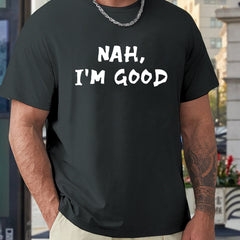 Pattern Print Men's Comfy Sports T-shirt Graphic Tee