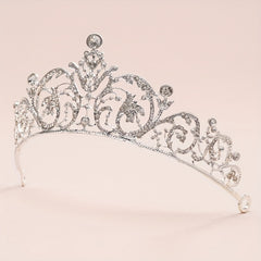 Baroque Style Rhinestone Crown Tiara Wedding Bridal Hair Accessory