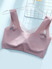 High Elasticity Women's Sports Bra Wire-Free Padded Mesh Insert