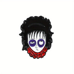 Purple Eyering Doll Girl Brooch for Clothes and Bags