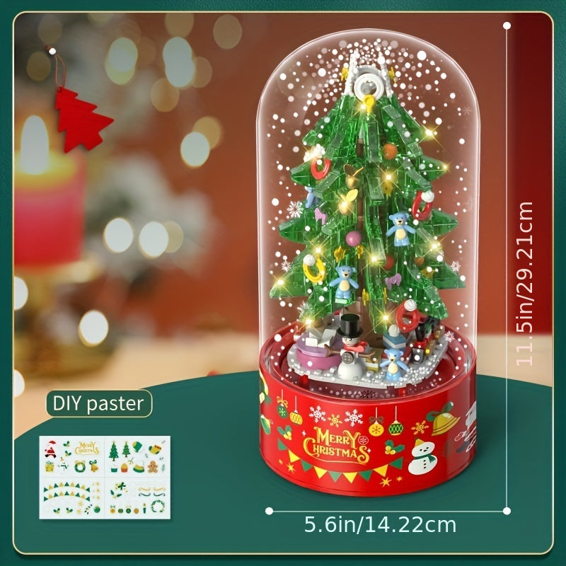 Christmas Building Blocks Music Box Kids Toy