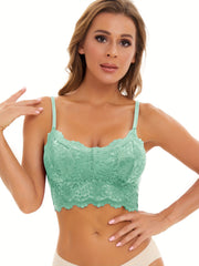 Lace Wireless Bra with Scalloped Trim