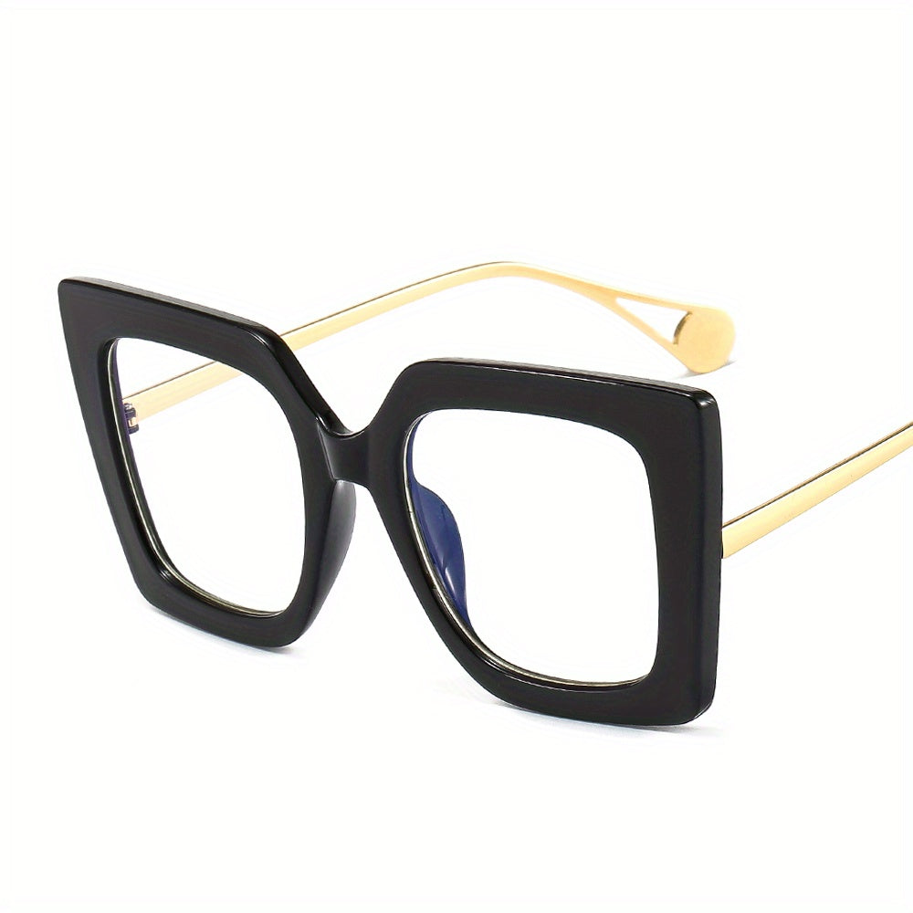 Women Oversized Square Cat Eye Glasses Vintage Retro Eyeglasses