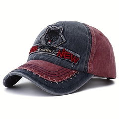 Splicing Patch Husky Hat Baseball Cap Anti-sunshade Cap