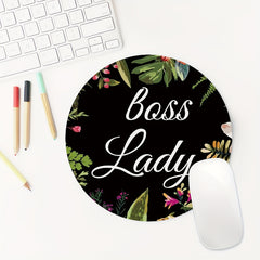 Round Gaming Mouse Pad Women Girls Non-Slip Rubber Mat Office Laptop Lady