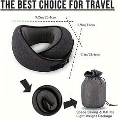 100% Memory Foam Travel Pillow Neck & Chin Support Adjustable Comfortable