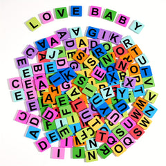 Colorful Wooden Alphabet Blocks Rainbow Educational Toy for Kids