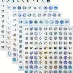 15cps Number Stickers 1-500 Round Labels DIY Numbering Tool