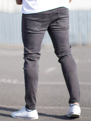 Men's Slim Ripped Jeans Casual Street Style Stretch Denim Pants
