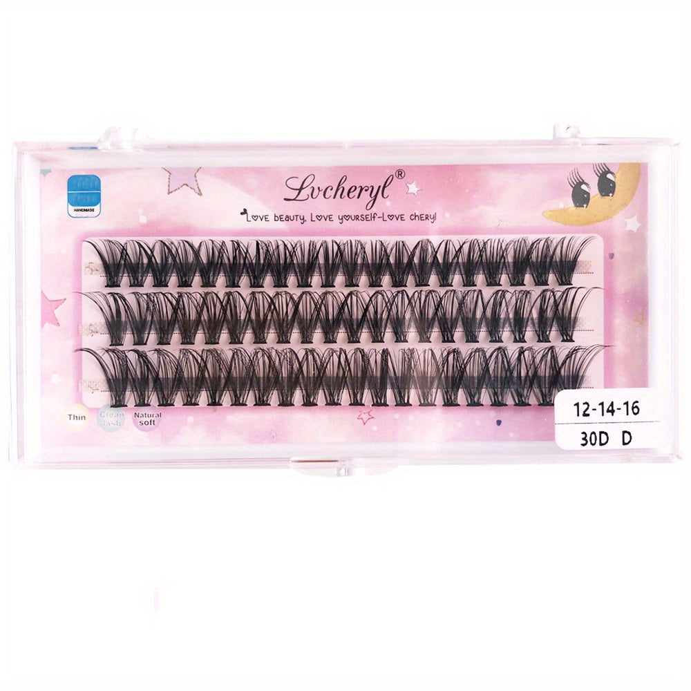 60pcs Faux Mink Lash Clusters D Curl DIY Eyelash Extension 9-16mm