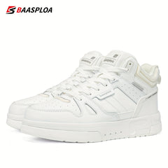 Baasploa Men's High Top Skate Shoes Lace Up Comfy Non Slip Sneakers