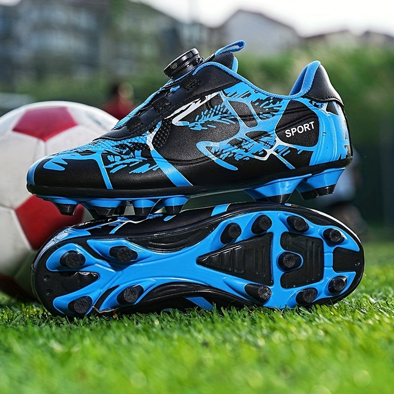 Youth AG Football Cleat Rotating Buckle Non Slip Soccer Shoes