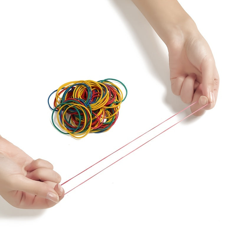 100-500pcs 49-78cm Colored Rubber Bands for Hair, School, Office, Stationery