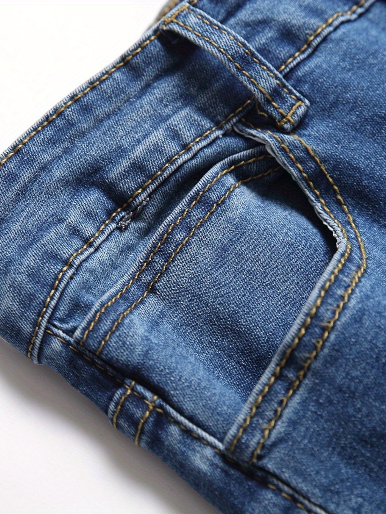 Slim Fit Ripped Jeans Mens Distressed Denim Pants Spring Summer