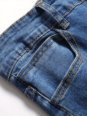 Slim Fit Ripped Jeans Mens Distressed Denim Pants Spring Summer