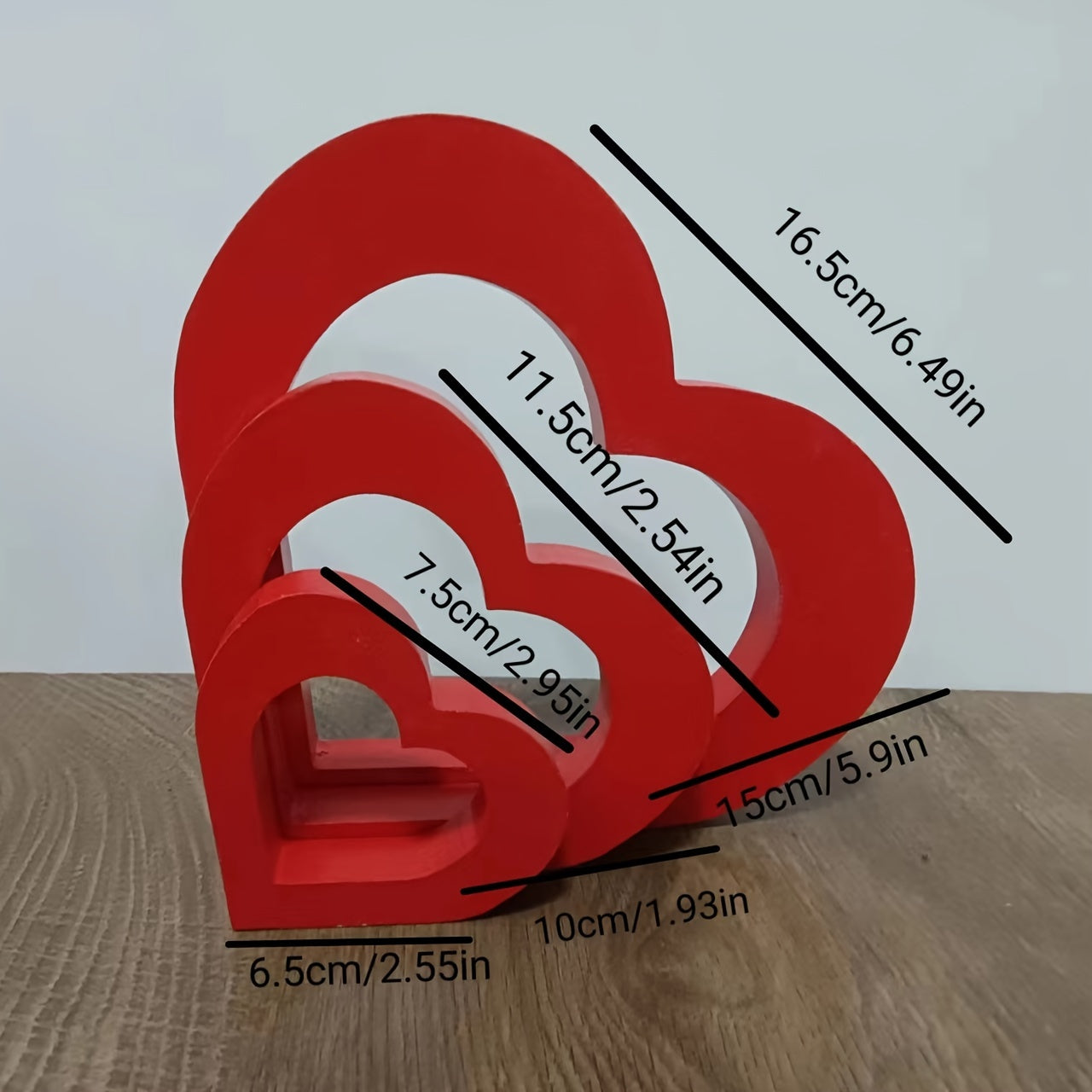 1PC Heart Wooden Sign Ornament for Home Wedding DIY