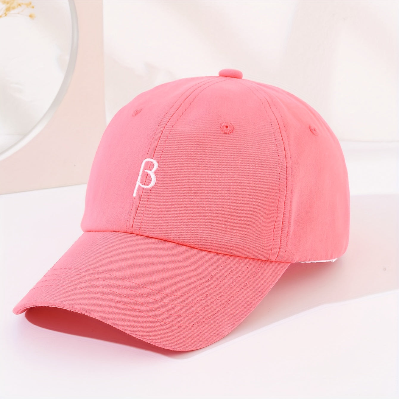 Solid Baseball Cap Embroidery Cotton Dad Hat Adjustable Sun Hat