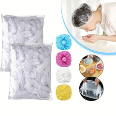 100pcs Waterproof Disposable Shower Caps for Hair