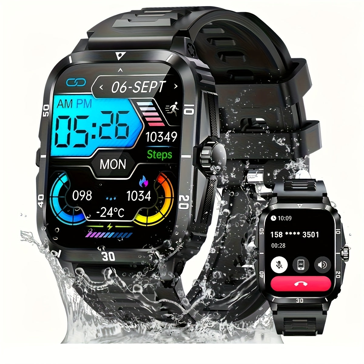 Unisex Smartwatch 100 Sports Modes Fitness Tracker Pedometer