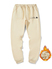 Butterfly Pattern Warm Sweatpants Men's Casual Versatile Jogger Pants