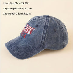 American Flag Embroidery Curved Brim Dad Hat Unisex Adjustable Sun Hats