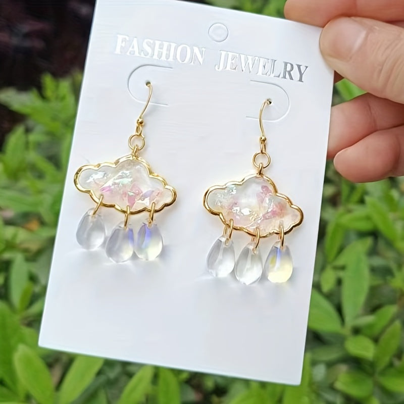 Rain Clouds Earring Dangle Jewelry Gift