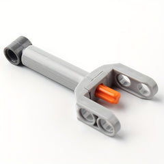 1pc Compact Gray ABS Telescopic Push Rod with Orange Stopper