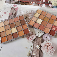 20-Color Earth Tone Eyeshadow Palette, Portable & Long-Lasting Cosmetics