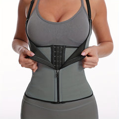 Tight Zipper Waist Trainer Belt With Strap Body Shaper